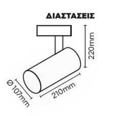 ΦΩΤΙΣΤΙΚΟ ΡΑΓΑΣ 4LINE 30W COB DYNAMIC BLACK WARM