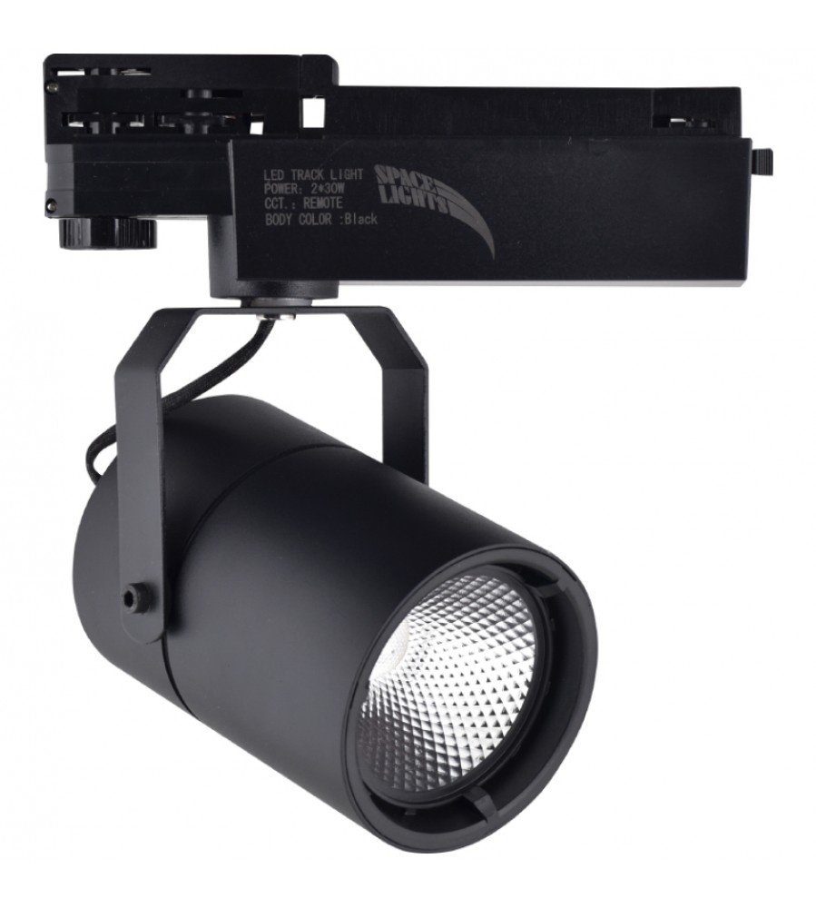 ΦΩΤΙΣΤΙΚΟ ΡΑΓΑΣ 4-LINE 30W COB KRONOS BLACK DIMMABLE & COLOUR CHANGE