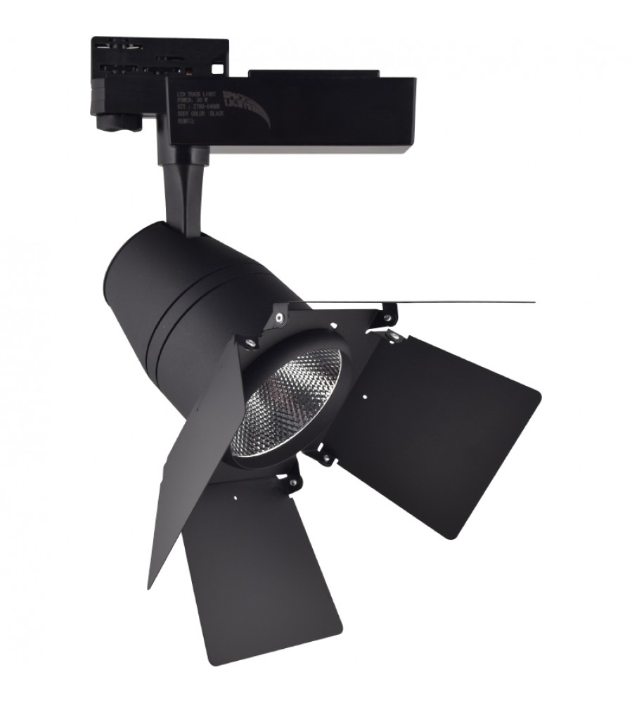 ΦΩΤΙΣΤΙΚΟ ΡΑΓΑΣ 4-LINE 30W COB THEATRE BLACK DIMMABLE & COLOUR CHANGE